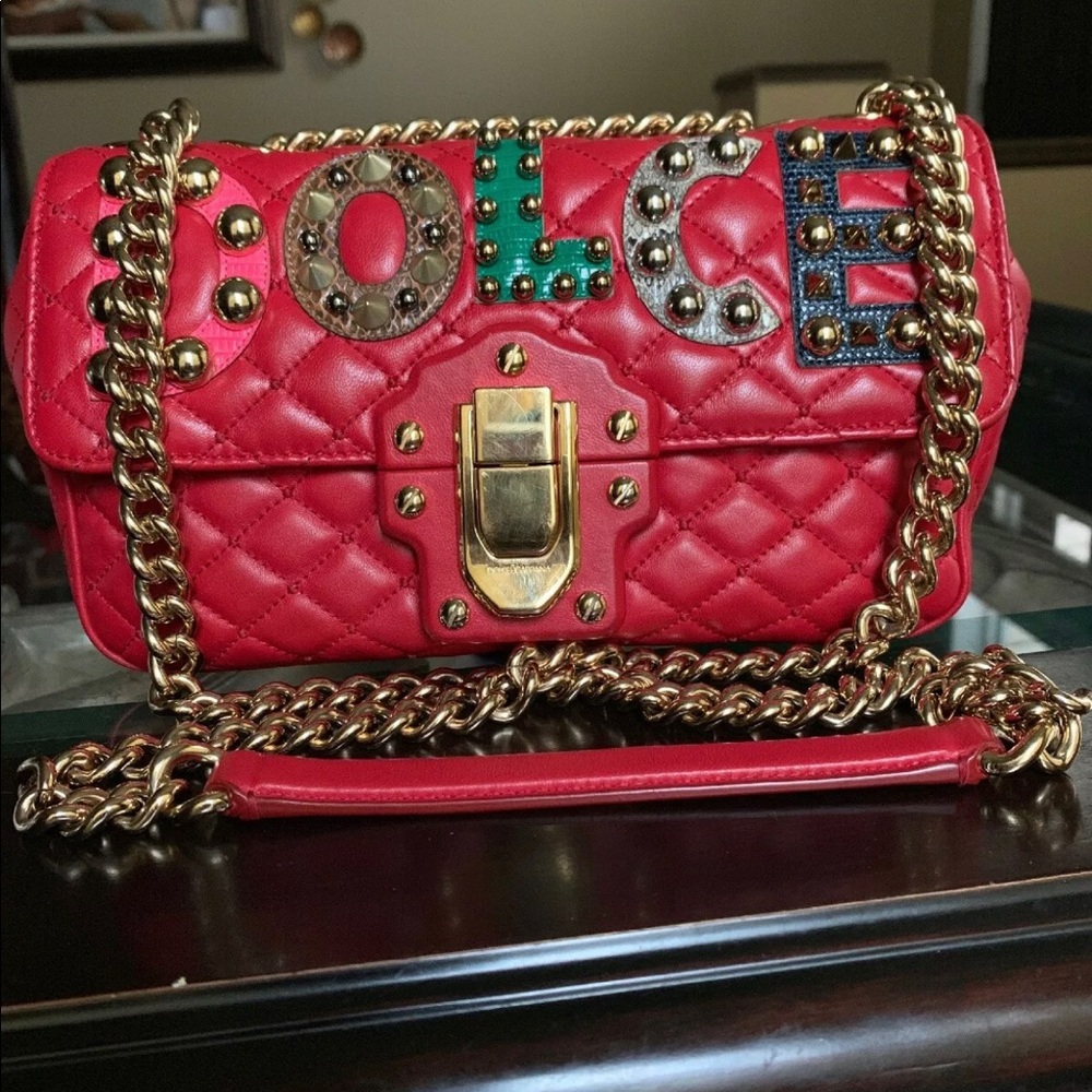 Dolce & Gabbana Lucia Shoulder Bag Red - Picture 7 of 7
